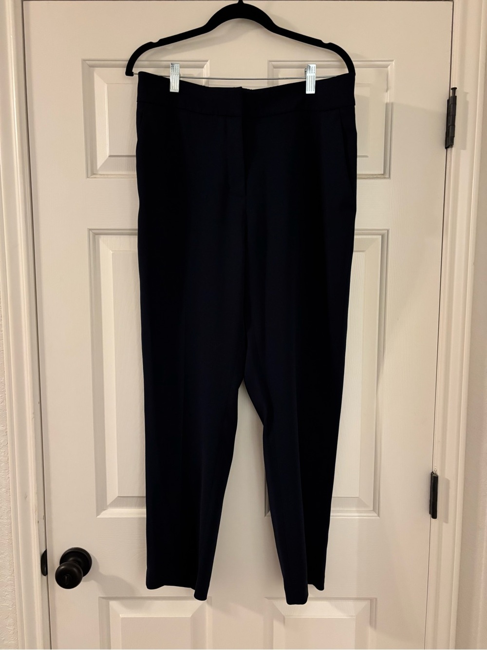 Quince Women's Black Cropped Dress Pants